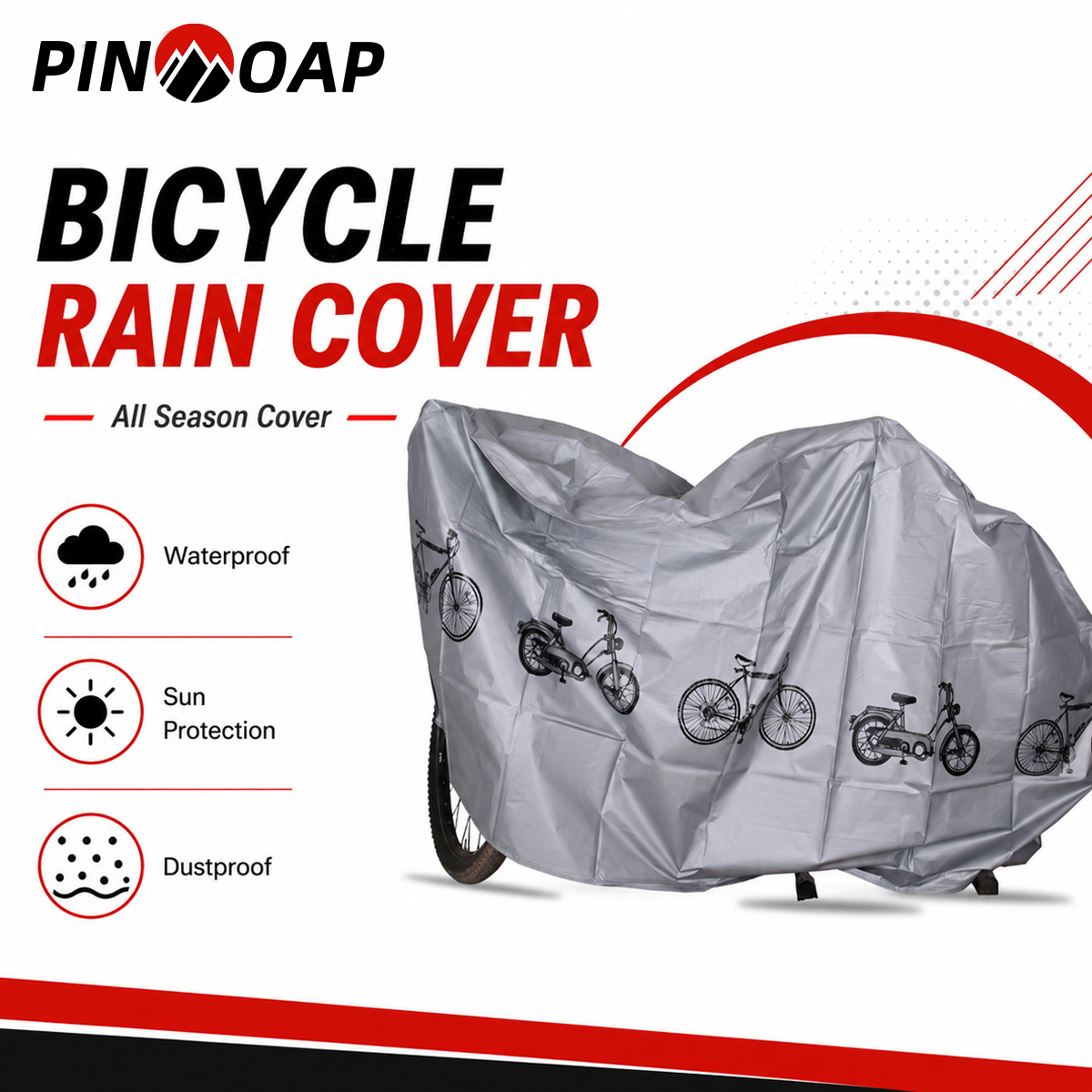 Cycling Gear Storage - غطاء دراجة هوائية عالمي مقاوم للماء