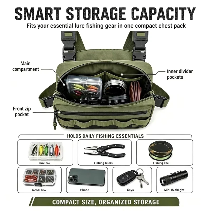 Cycling Gear Storage - حقيبة صيد السمك سريعة الوصول لتخزين