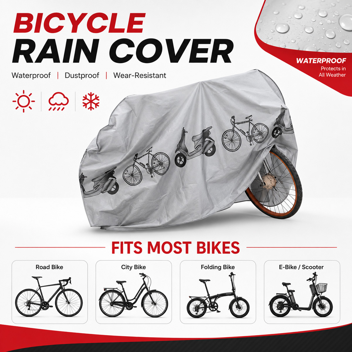 غطاء دراجة هوائية عالمي مقاوم  - مراجعة Cycling Gear Storage وسعره