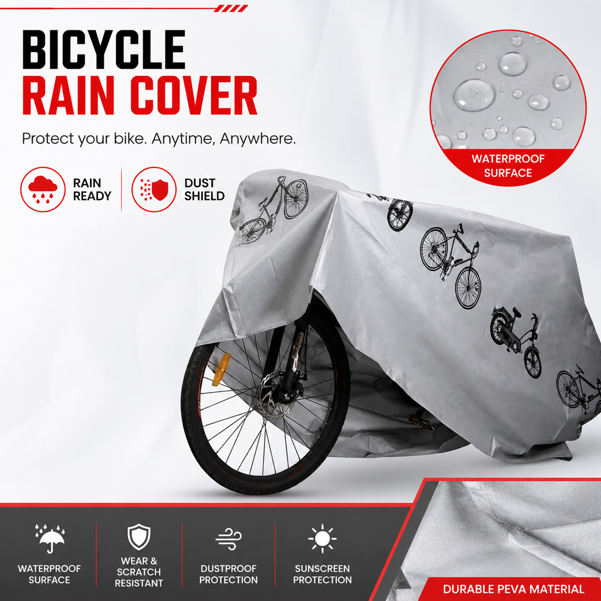 غطاء دراجة هوائية عالمي مقاوم  - مراجعة Cycling Gear Storage وسعره